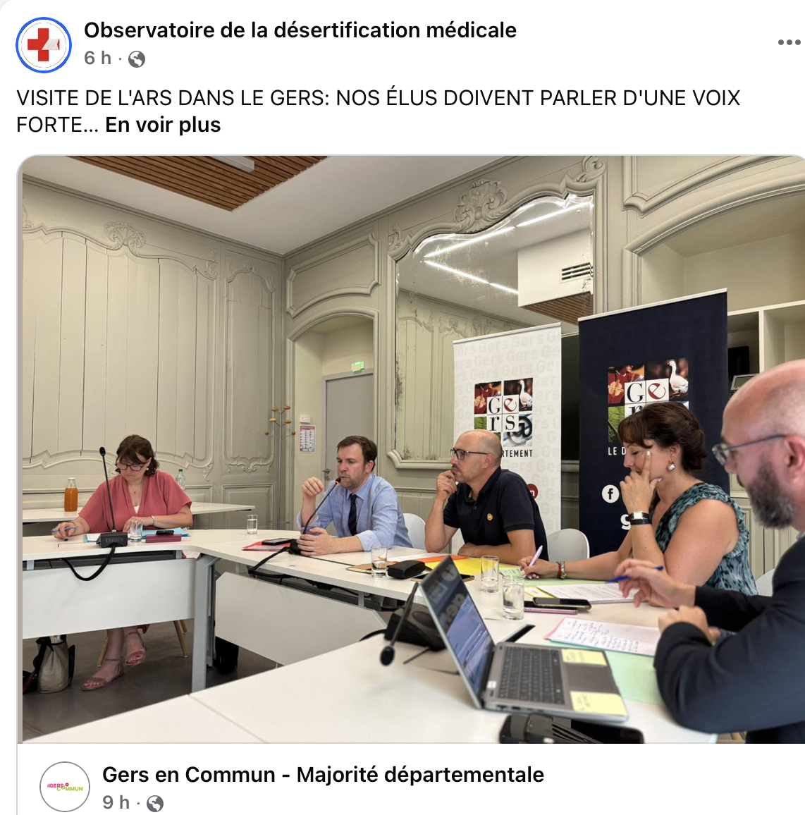 Visite de l&rsquo;ARS dans le Gers: nos élus doivent parler d&rsquo;une voix forte